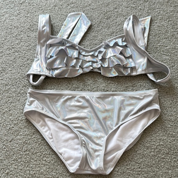 Silver Holographic Bikini Set - Picture 1 of 1